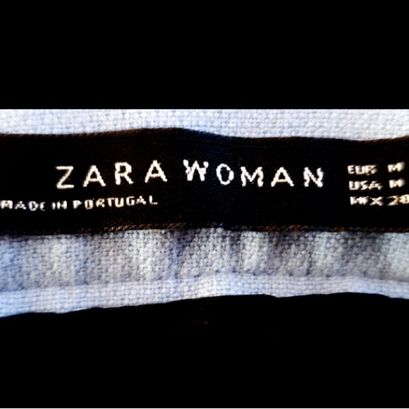 ZARA Abstract Light Blue Portrait Graphic T-Shirt and Skirt Dress Set - Picture 7 of 8